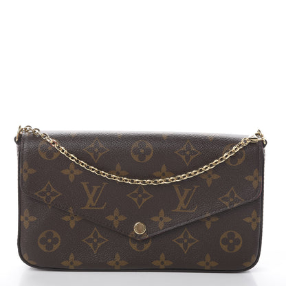 Louis Vuitton Monogram Pochette Felicie Chain Wallet Fuchsia 1 of 9