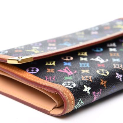 Louis Vuitton Monogram Multicolor Porte Tresor International Wallet Black 7 of 14