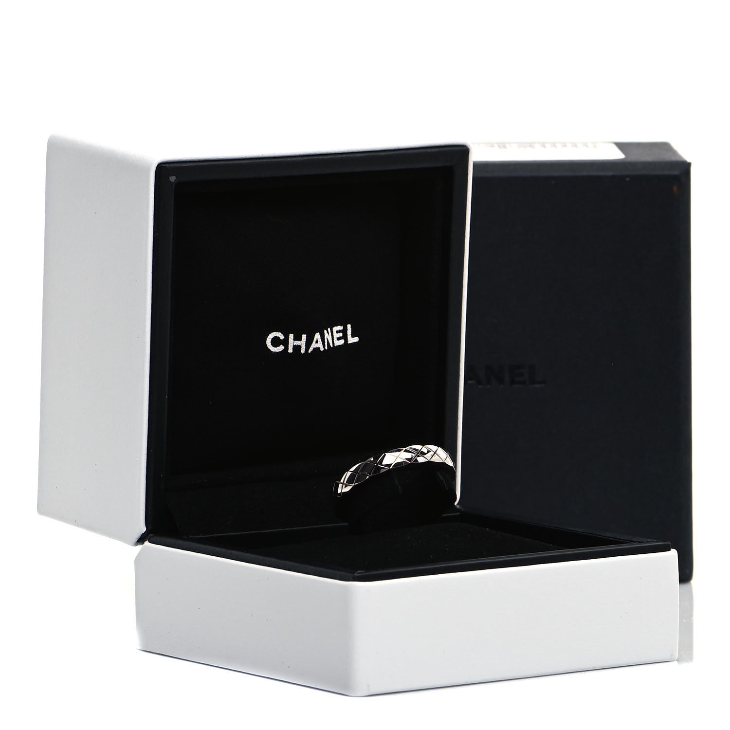 Chanel 18K White Gold Mini Coco Crush Ring 56 7.5 5 of 5
