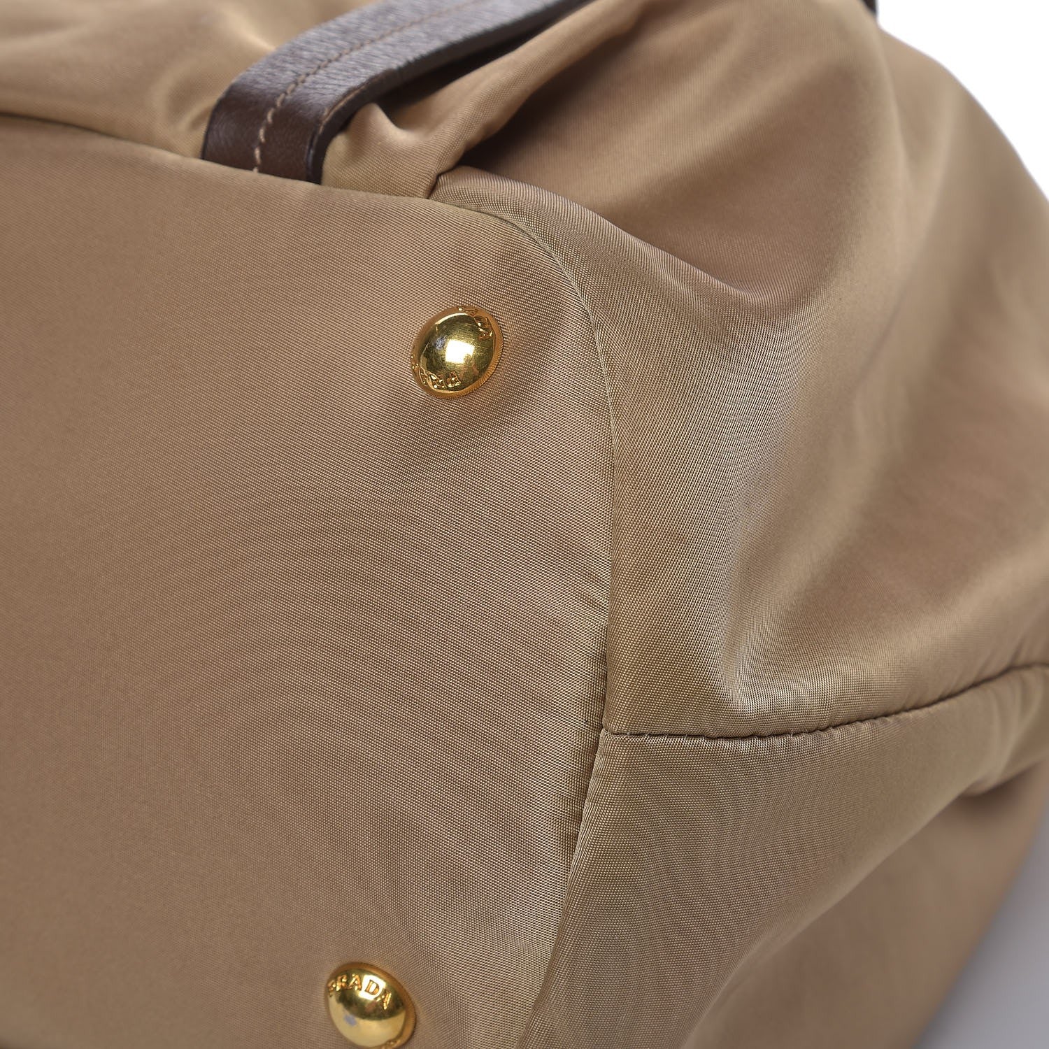 Prada Tessuto Nylon Logo Tote Cammello 9 of 10
