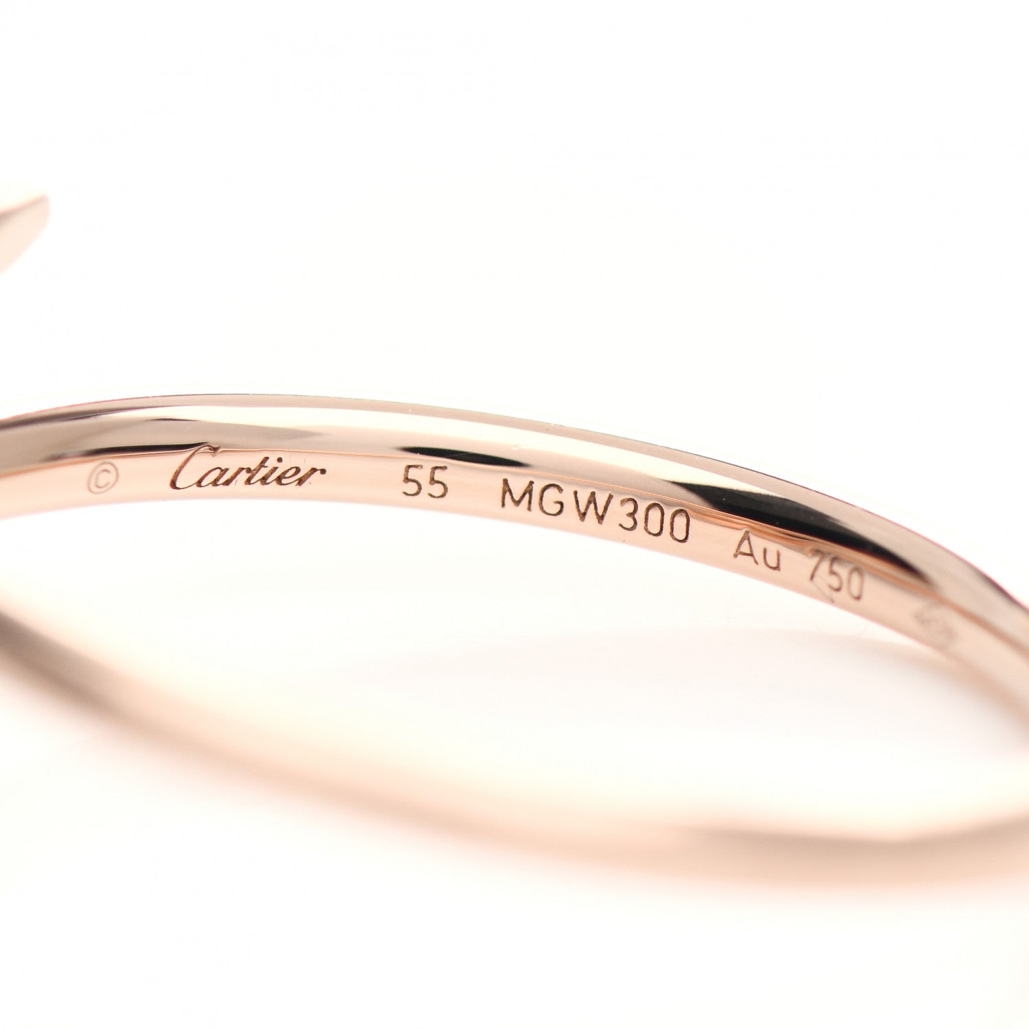 Cartier 18K Pink Gold Small Juste Un Clou Ring 55 7.25 4 of 5