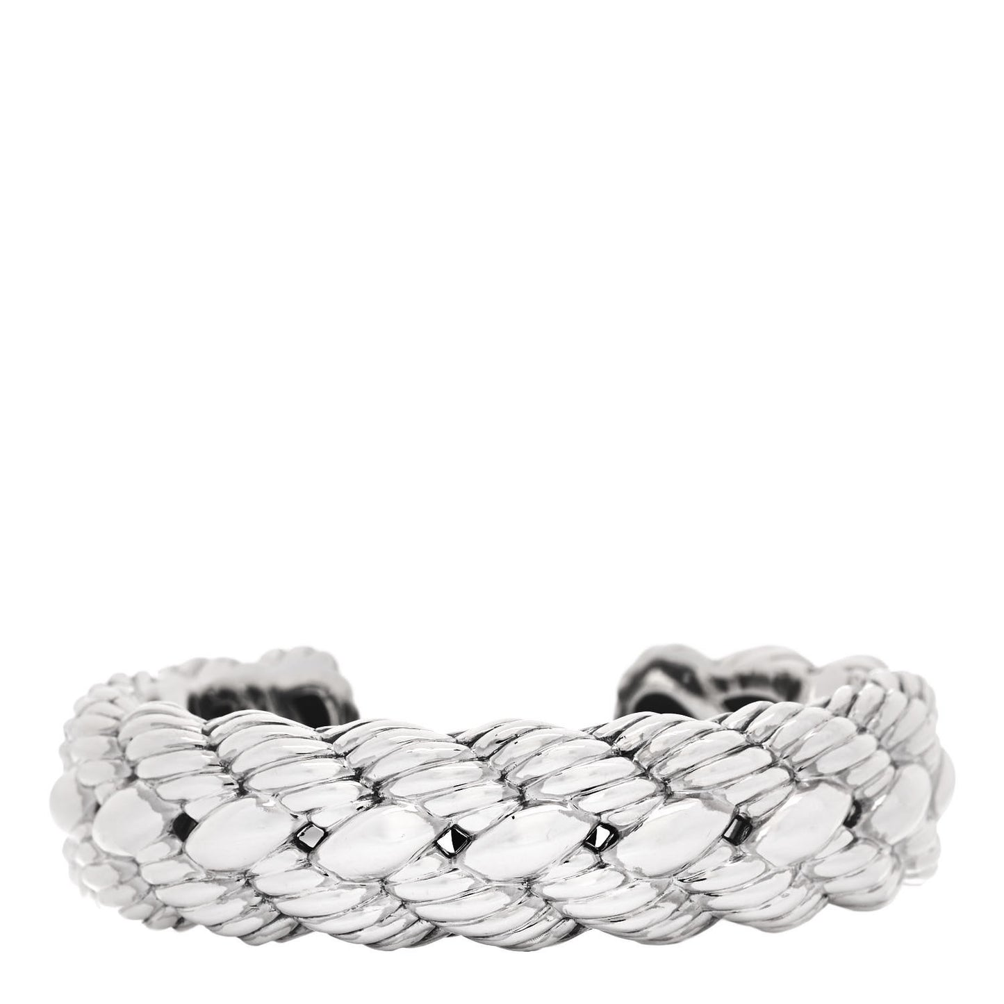Sterling Silver Woven Cable Cuff Bracelet