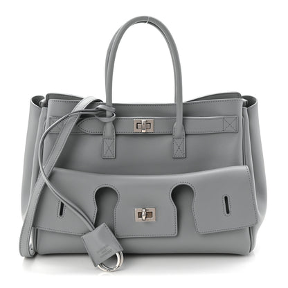 Balenciaga Smooth Calfskin Small Bel Air Carry All Bag Cloud Grey 1 of 9