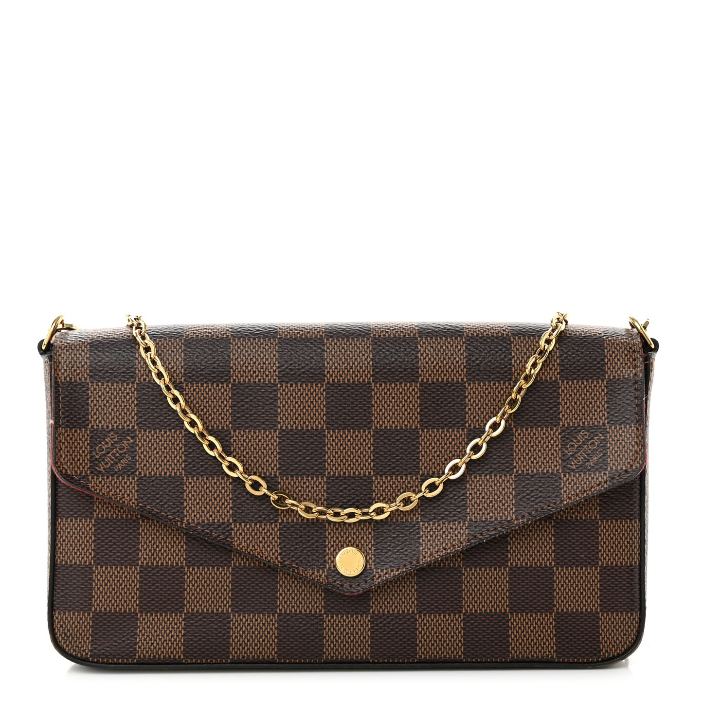 Damier Ebene Pochette Felicie Chain Wallet