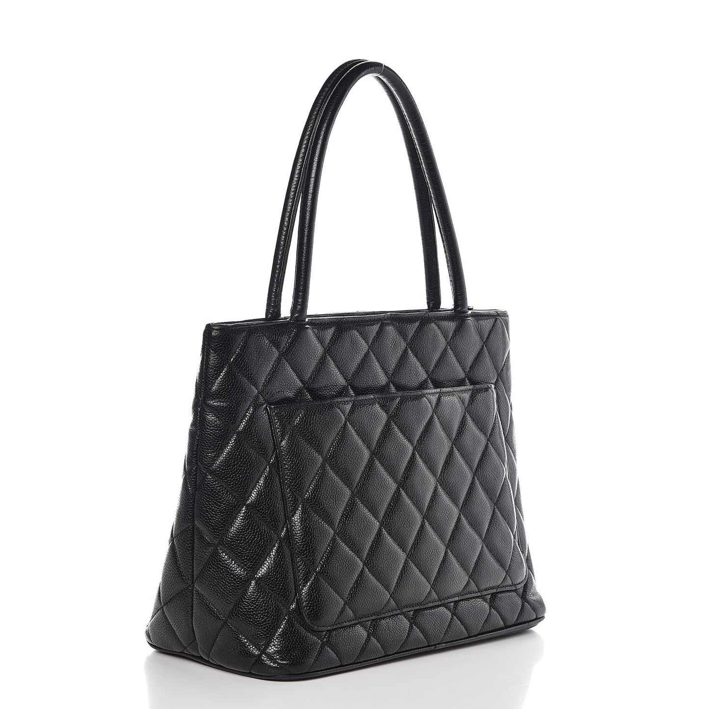 Caviar Quilted Medallion Tote Black