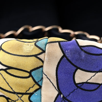 Chanel Printed Fabric Quilted Logo Large Shopping Tote Multicolor 14 of 14