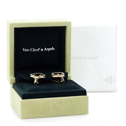Van Cleef & Arpels 18k Yellow Gold Black Onyx Vintage Alhambra Earrings 5 of 5