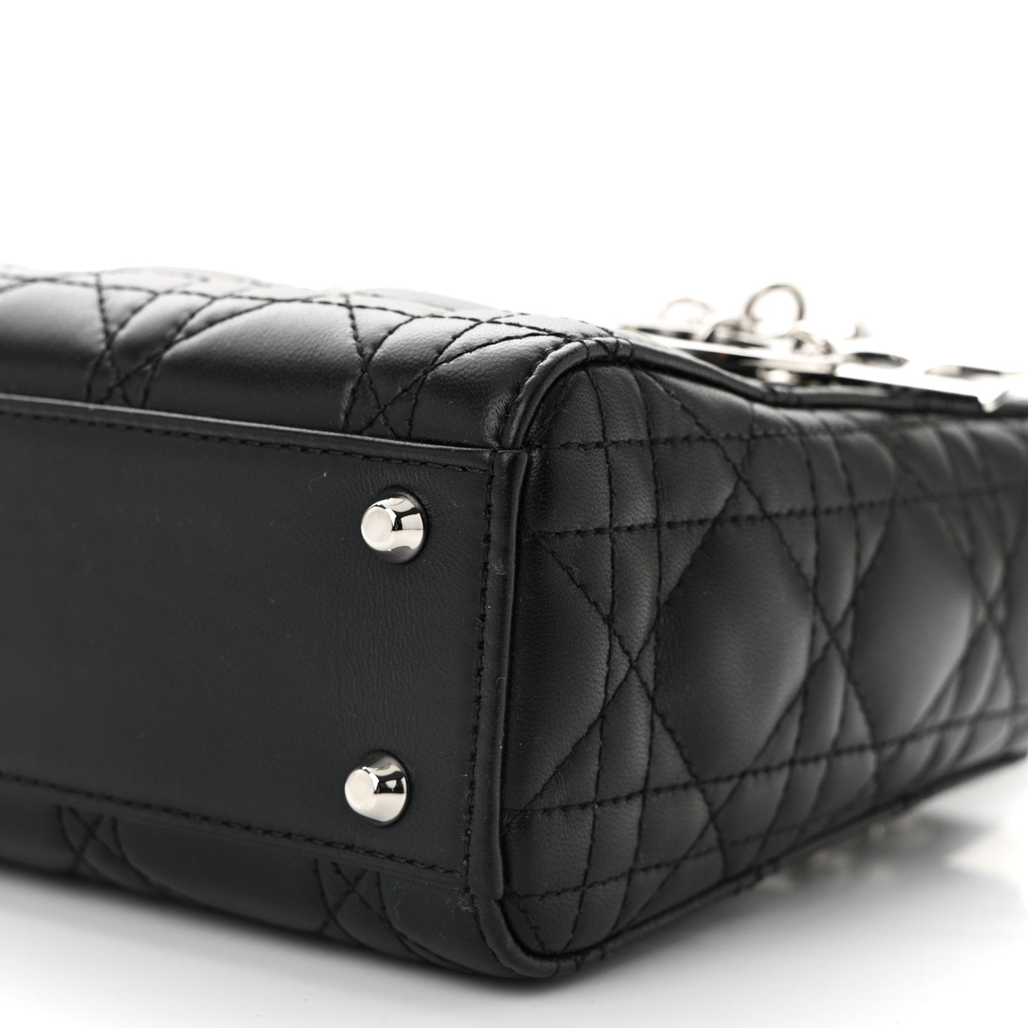 Lambskin Cannage Mini Lady Dior Black
