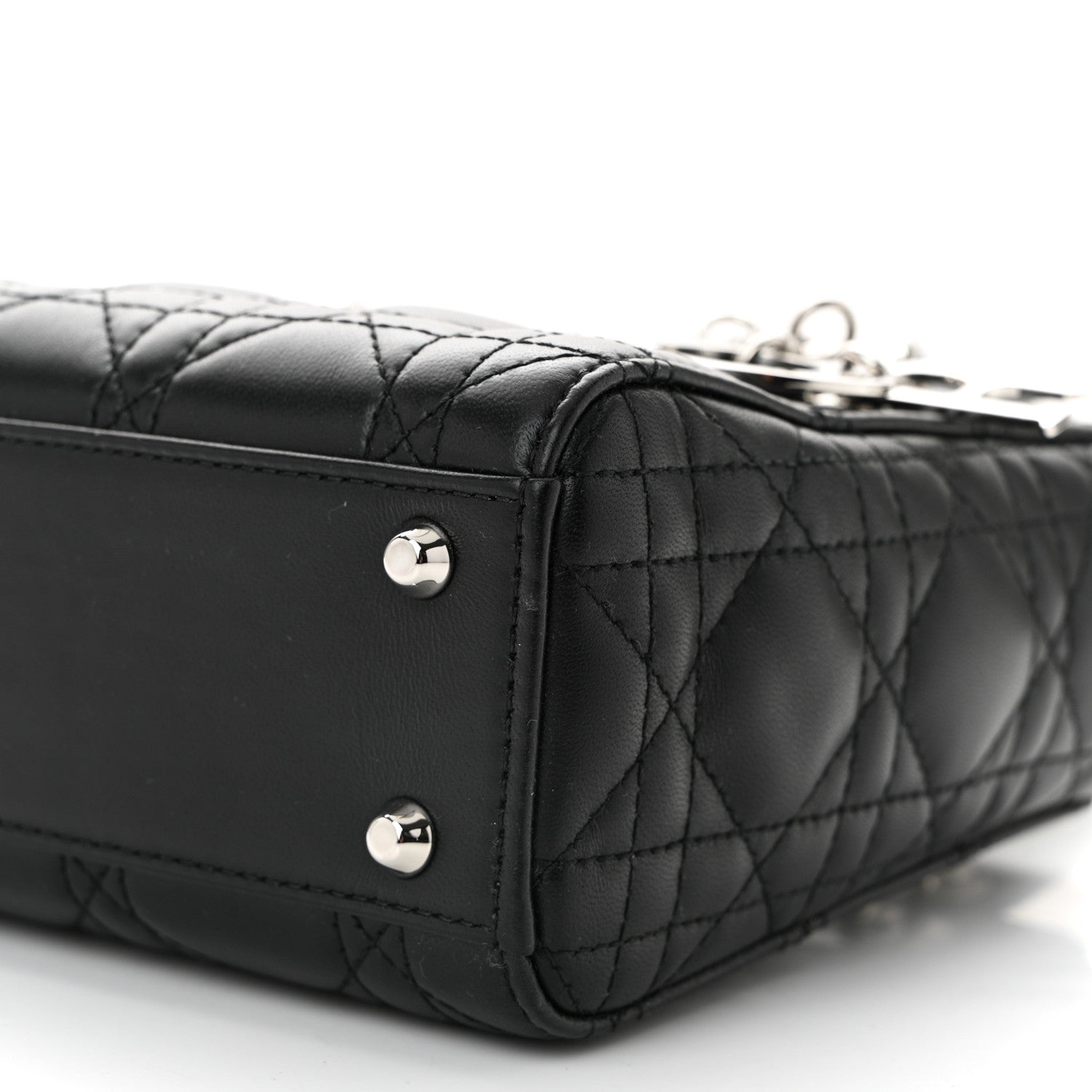 Christian Dior Lambskin Cannage Mini Lady Dior Black 10 of 10