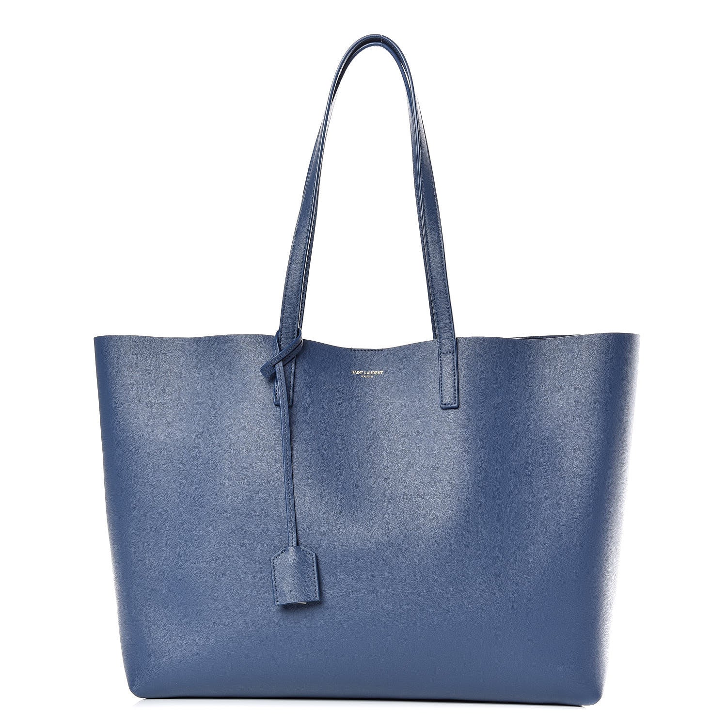 Saint Laurent Calfskin Large Shopping Tote Denim 3 of 11