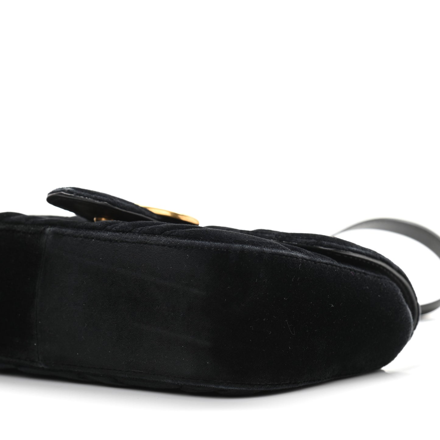 Velvet Matelasse Mini GG Marmont Shoulder Bag Black
