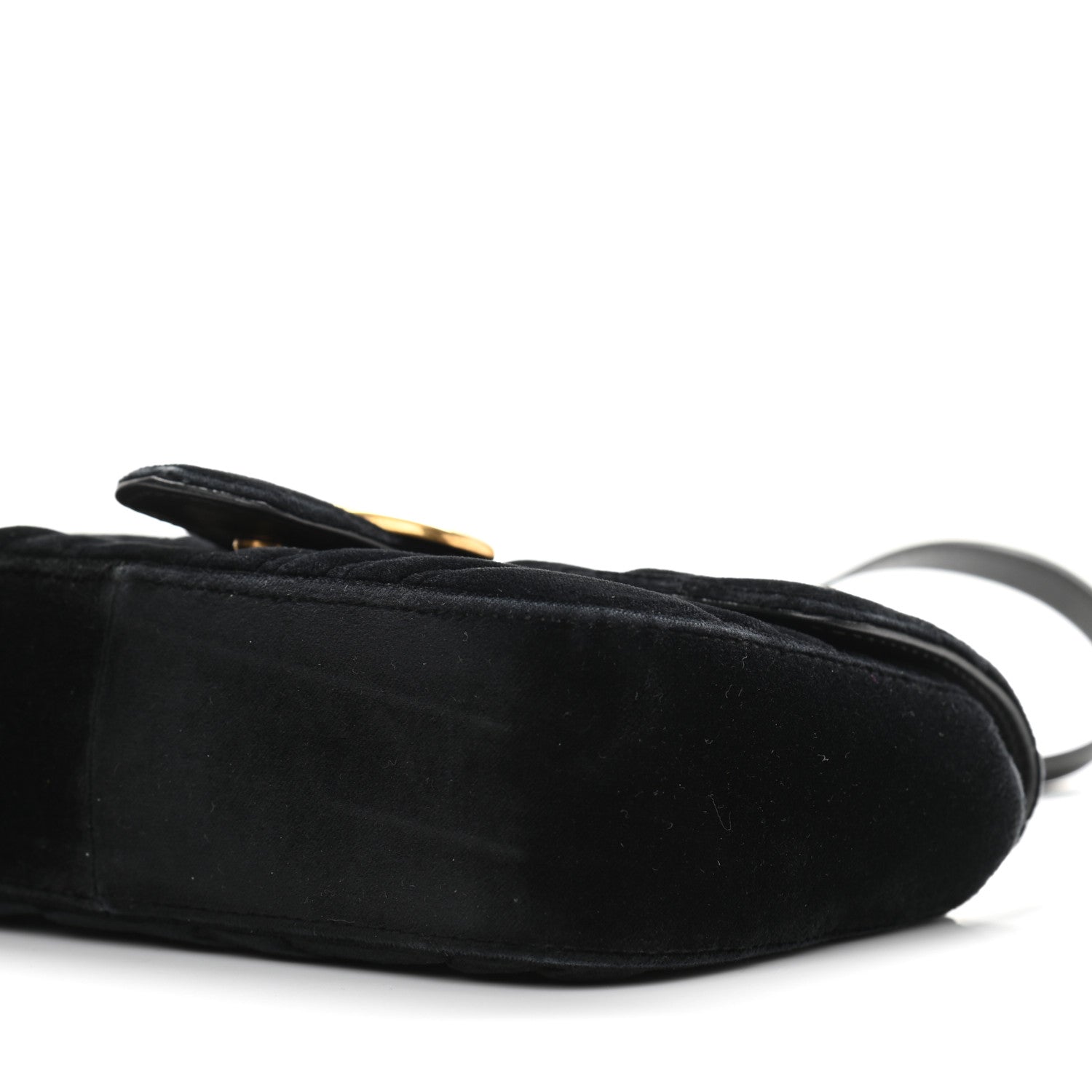 Gucci Velvet Matelasse Mini GG Marmont Shoulder Bag Black 11 of 13