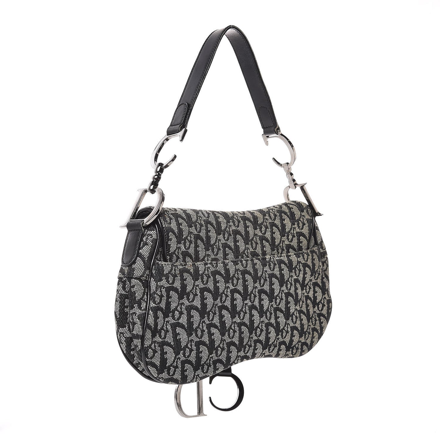 Monogram Double Saddle Bag Black