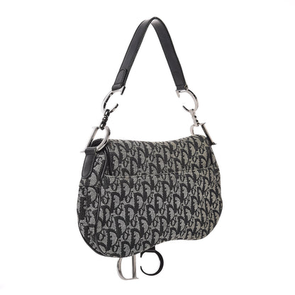Christian Dior Monogram Double Saddle Bag Black 3 of 9