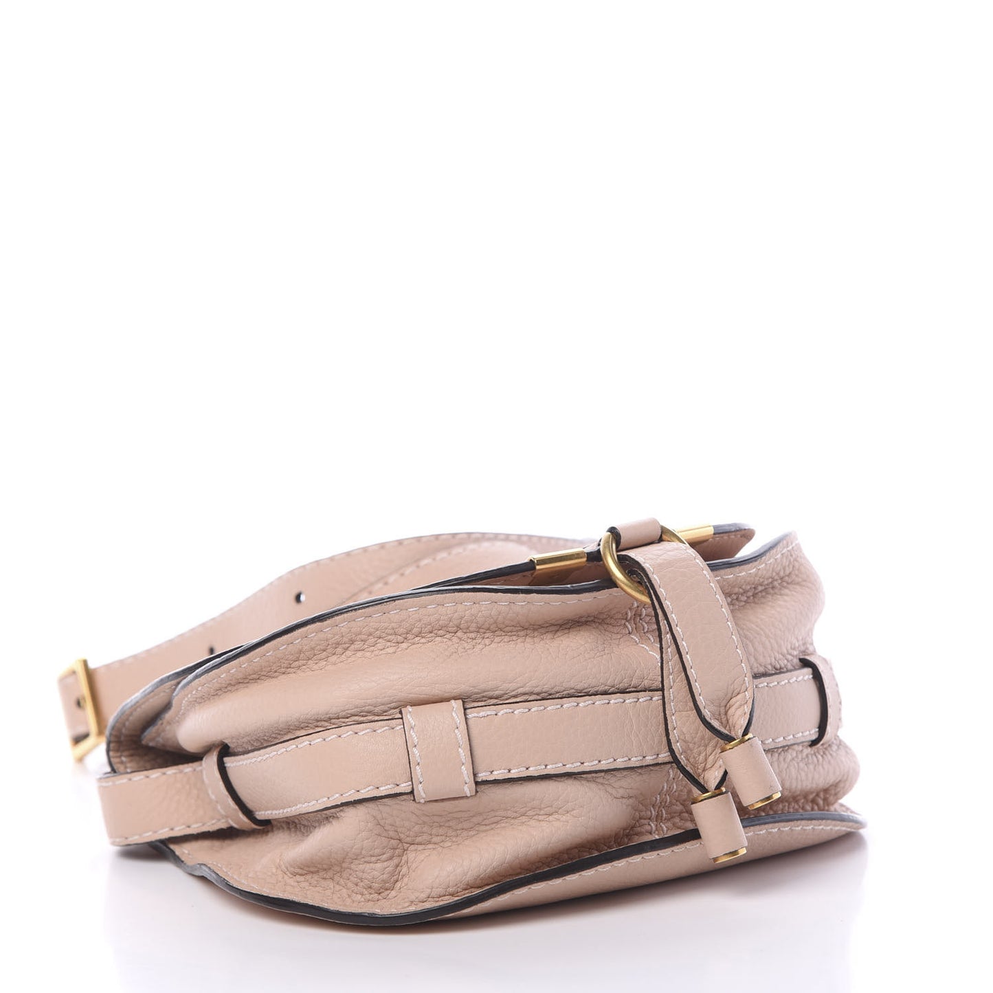 Calfskin Mini Marcie Round Crossbody Bag Blush Nude