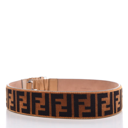 Fendi Velvet FF Belt 85 34 Tobacco 3 of 5