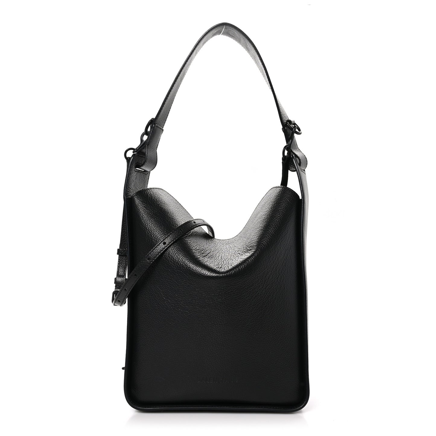Calfskin Logo Embossed Small Tool 2.0 North-South Tote Black
