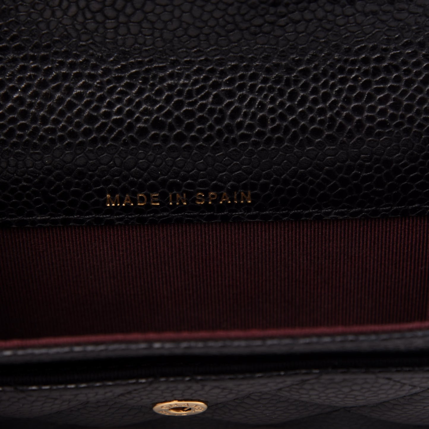 Caviar Quilted Flap Card Holder Black