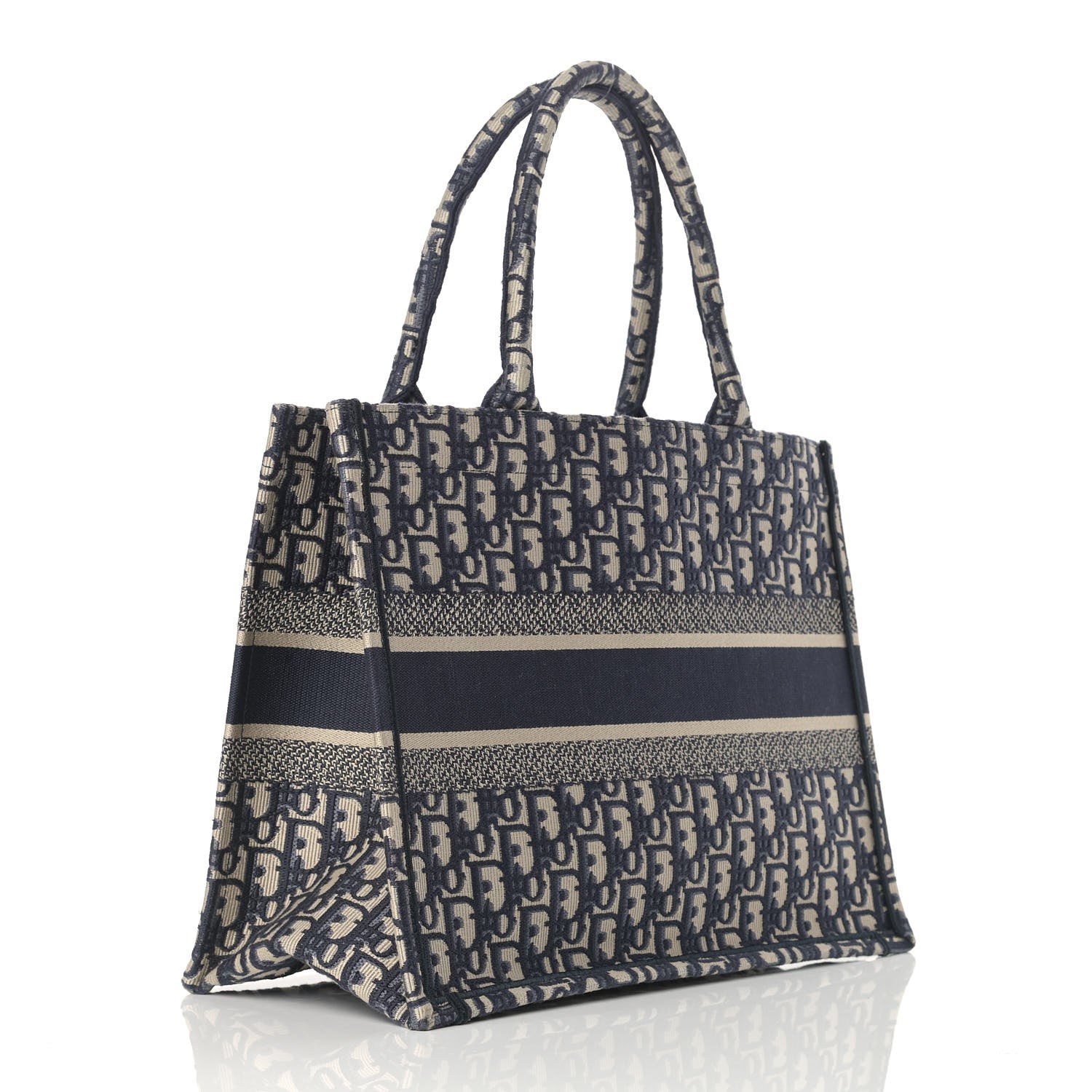 Christian Dior Oblique Medium Book Tote Blue Multicolor 3 of 11