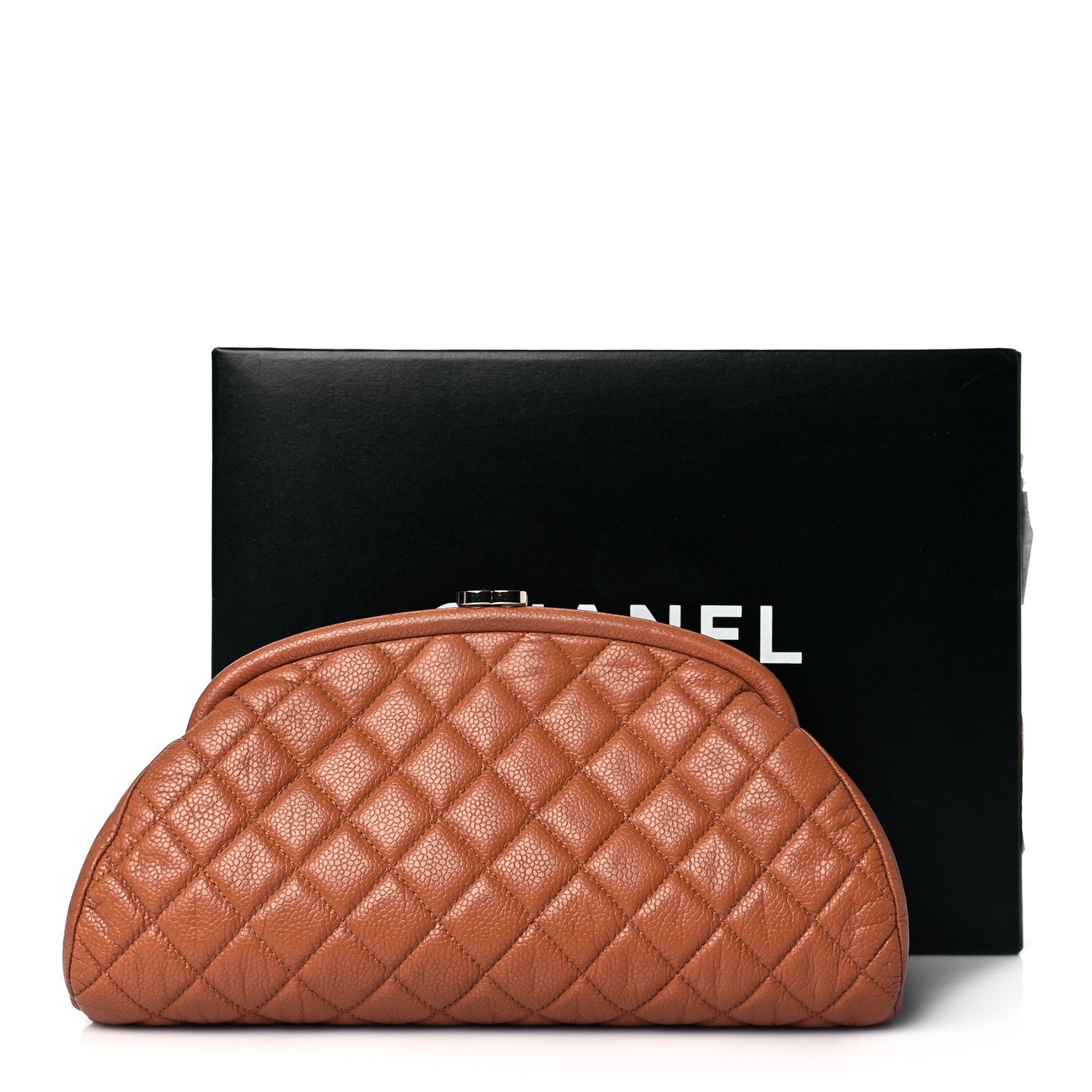 Chanel Caviar Quilted Timeless Clutch Light Brown 11 of 11