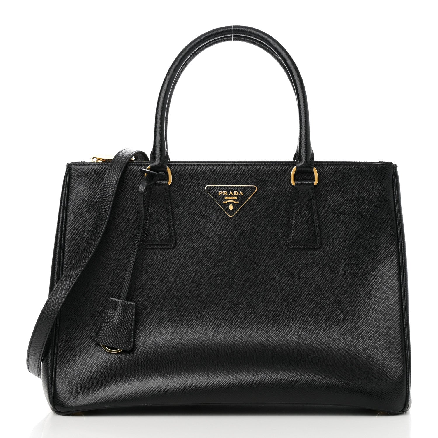 Prada Saffiano Lux Large Galleria Double Zip Tote Black 1 of 9