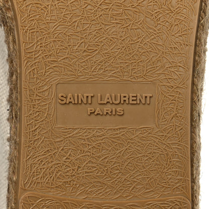 Saint Laurent Canvas Nappa Elba Light Logo Embroidered Espadrilles 42 Ecru 7 of 10