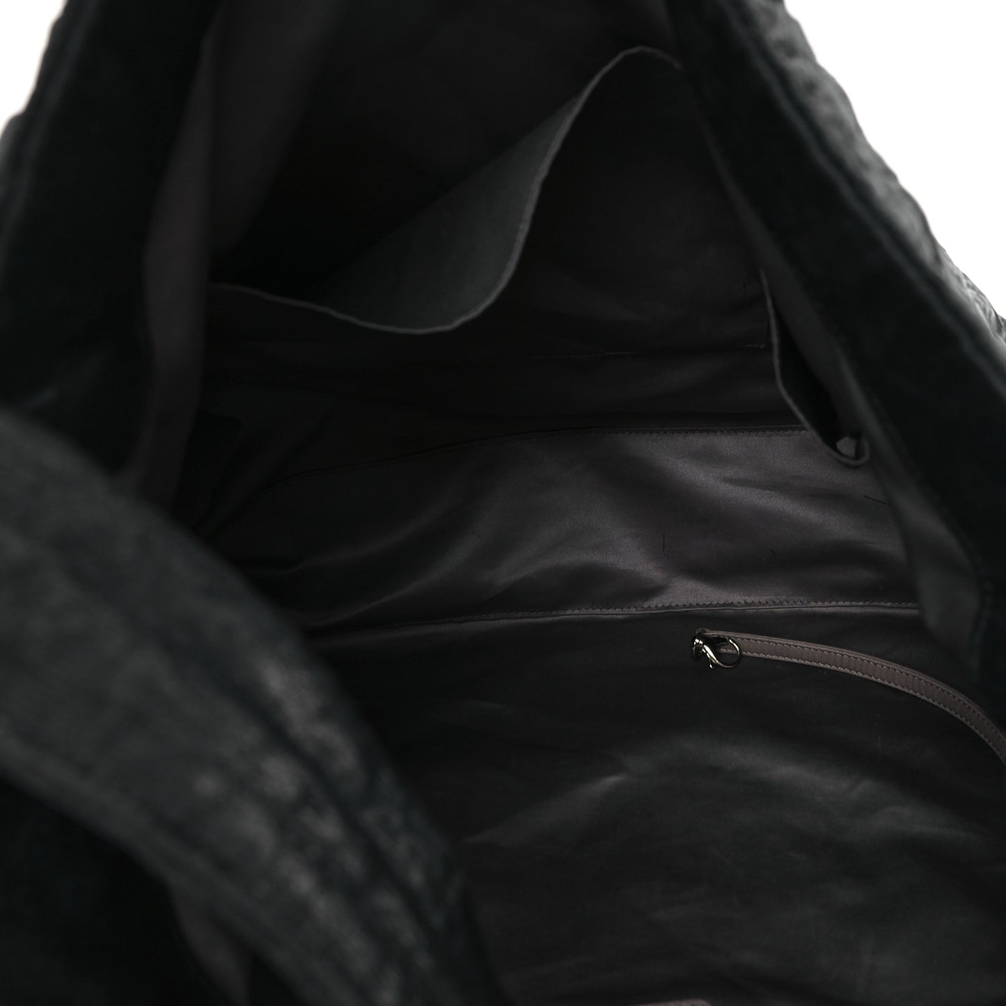 Crinkled Coated Canvas Le Marais Hobo Black