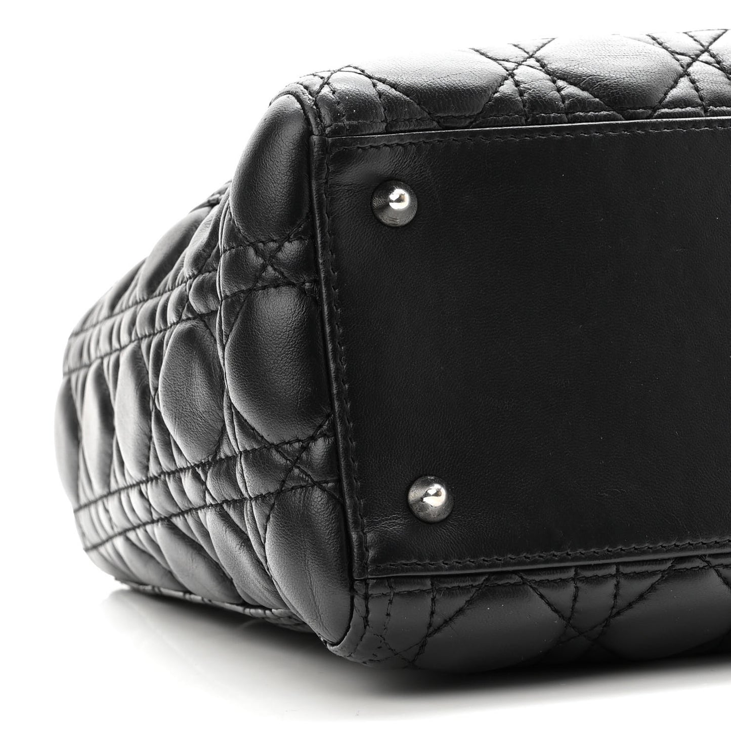 Lambskin Cannage Medium Lady Dior Black