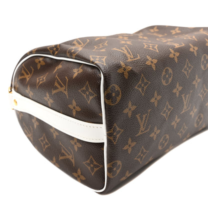 Louis Vuitton Monogram LV Match Speedy Bandouliere 25 White 8 of 9