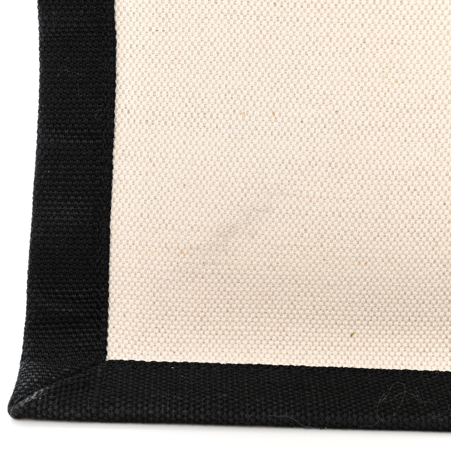 Linen Calfskin Rive Gauche North South Tote White Black