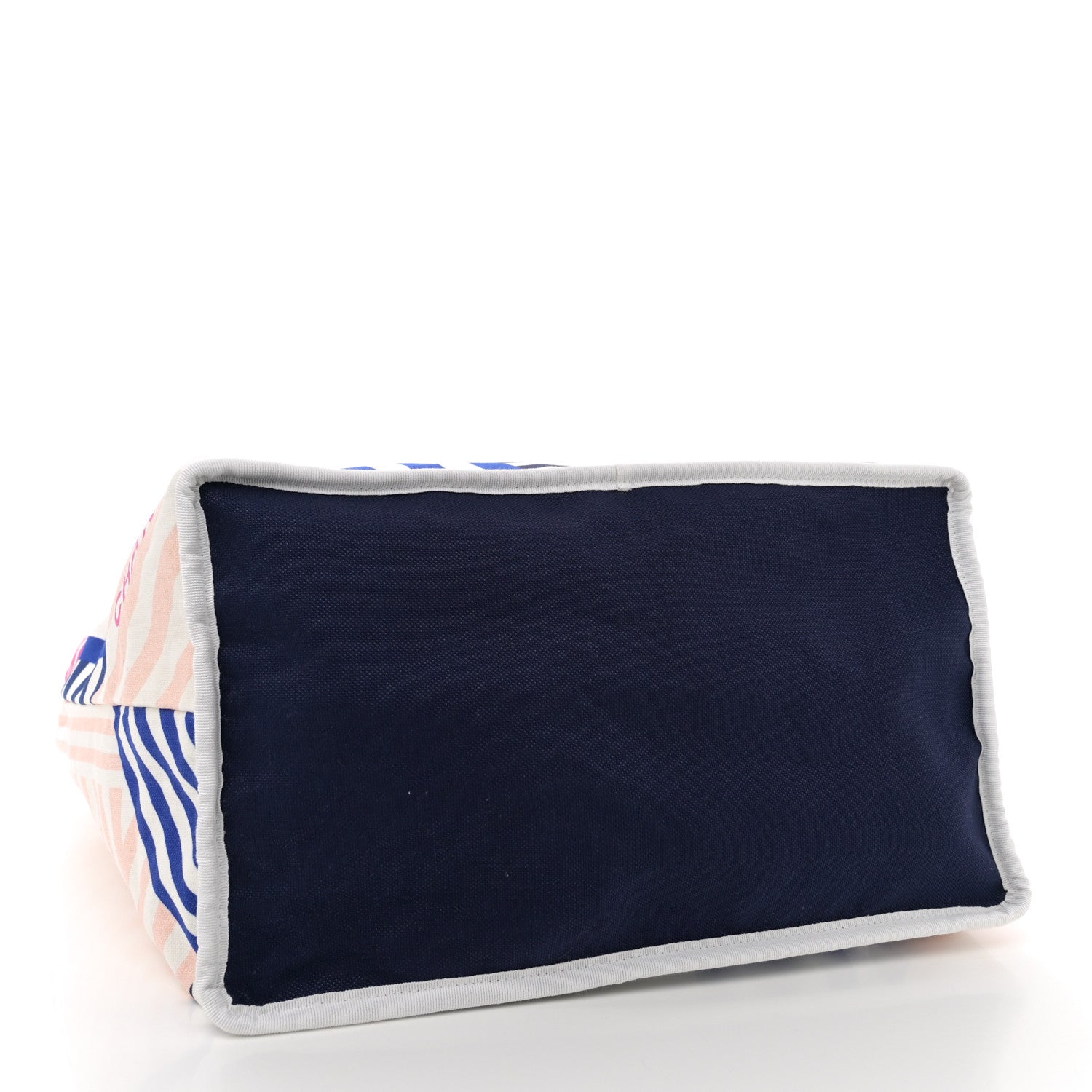 Chanel Terry Cloth Cotton La Pausa Bay Reversible Beach Tote Blue 7 of 18