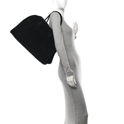 The Row Suede Calfskin Soft Margaux 17 Black 2 of 9