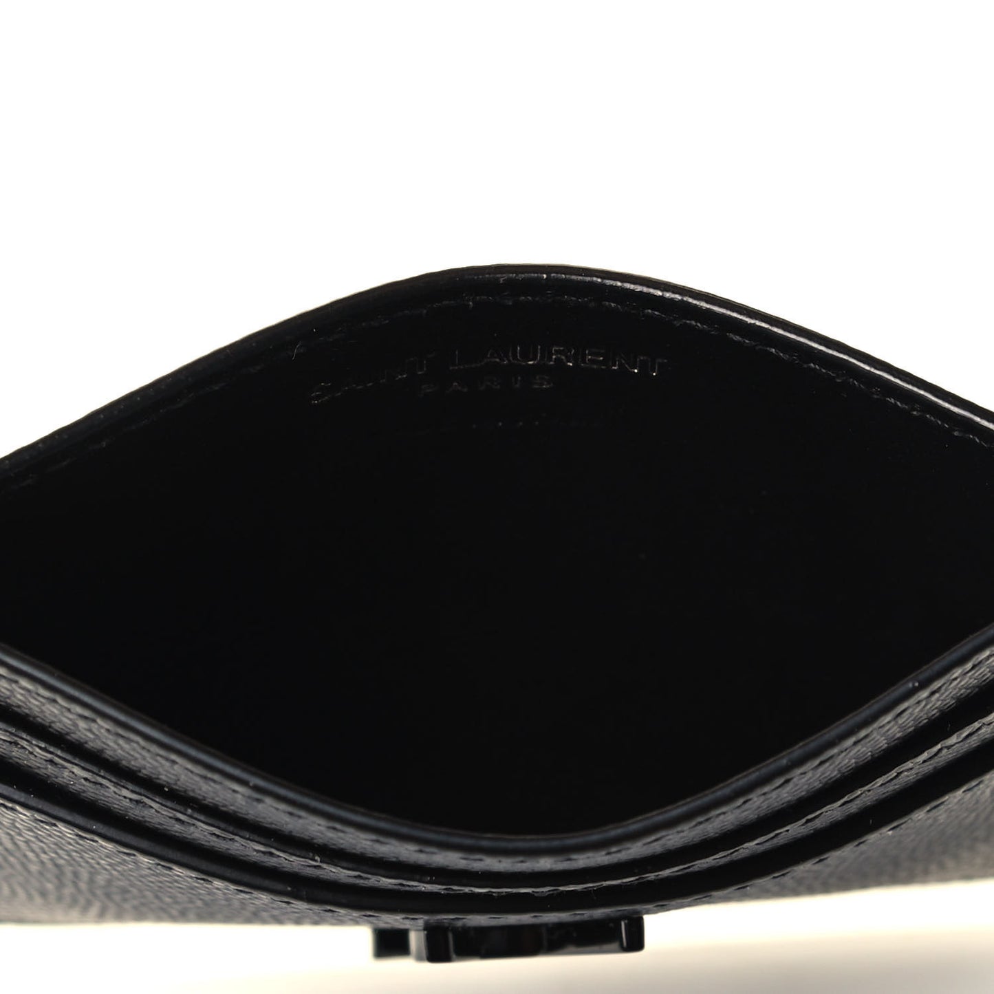 Grain De Poudre Monogram Credit Card Case Black