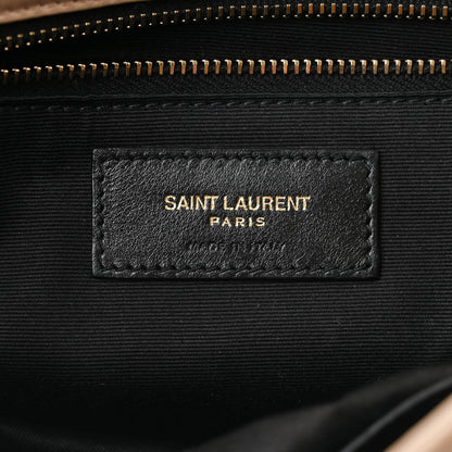 Saint Laurent Lambskin Matelasse Monogram Medium Niki Chain Satchel  Dark Beige 7 of 21