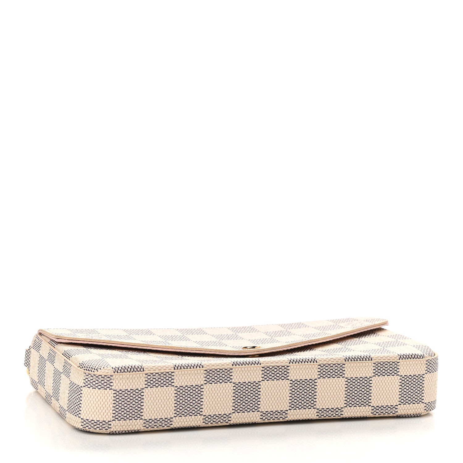 Louis Vuitton Damier Azur Pochette Felicie Chain Wallet Rose Ballerine 4 of 9