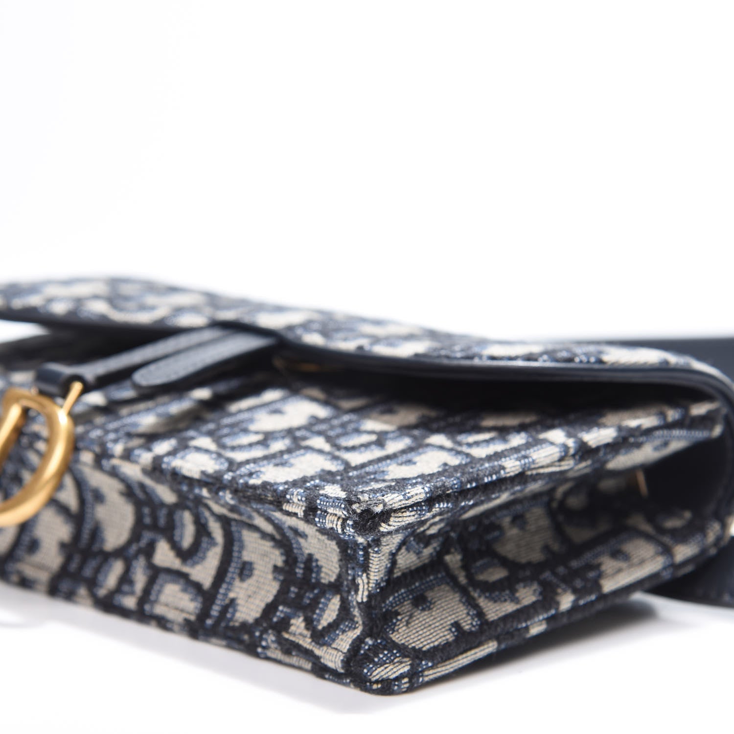Christian Dior Oblique Saddle Belt Bag Blue 6 of 8