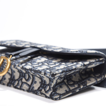 Christian Dior Oblique Saddle Belt Bag Blue 6 of 8