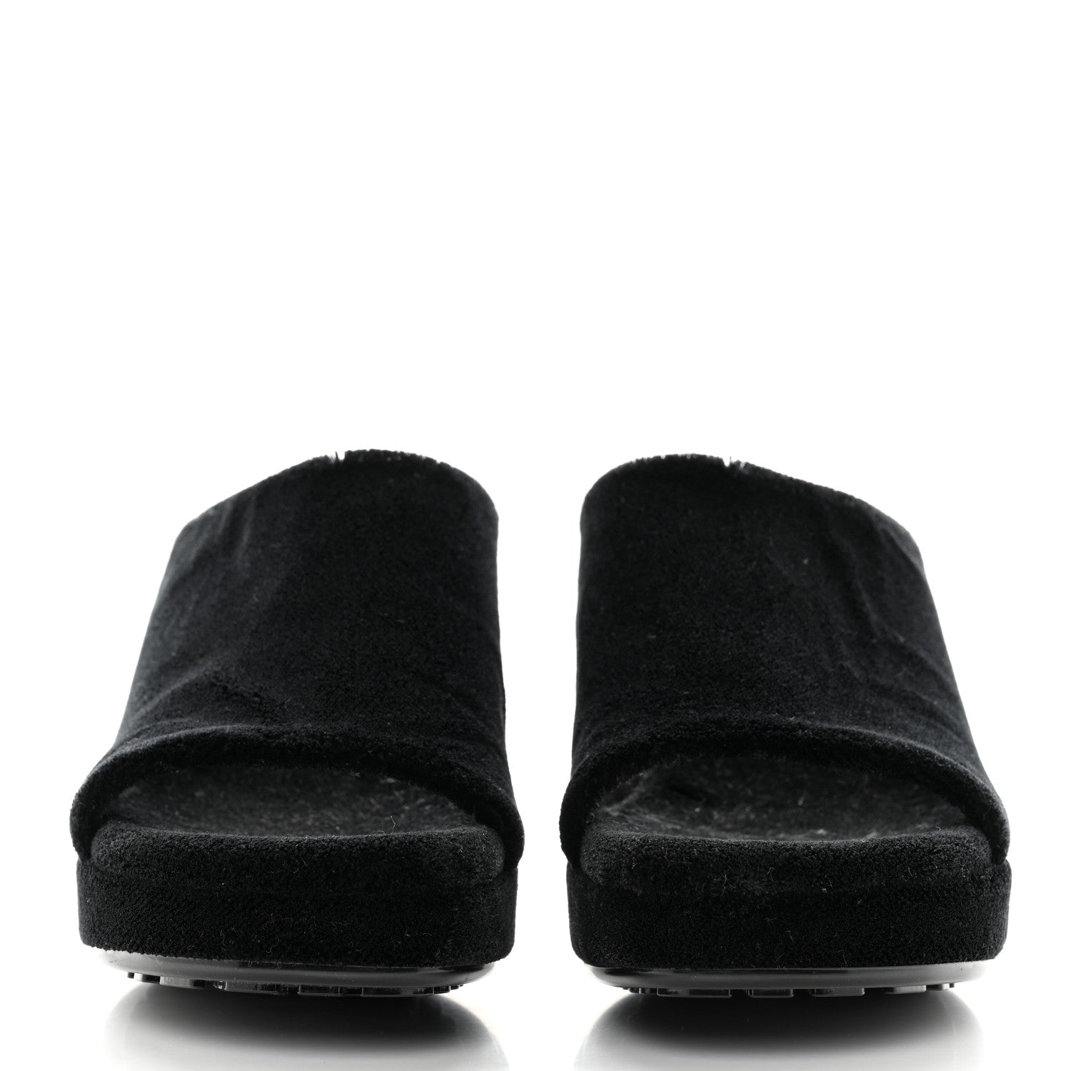 Bottega Veneta Velvet Gleam Mule Sandals 38 Black 2 of 7