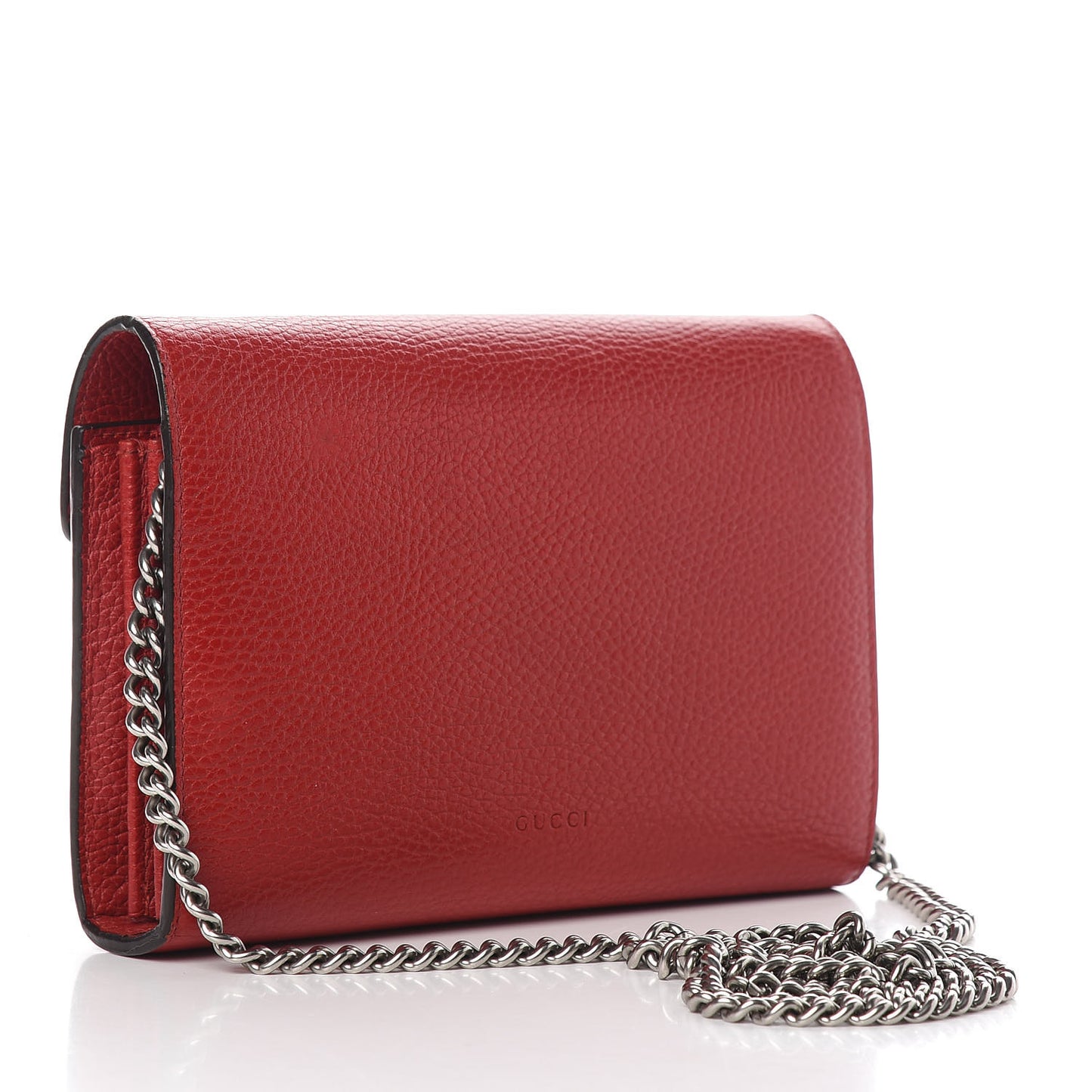 Calfskin Mini Dionysus Chain Wallet Hibiscus Red