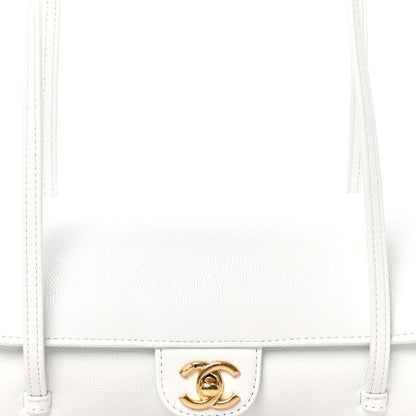 Chanel Shiny Caviar Preppy Coco Small Bowling Bag Light Blue 7 of 9