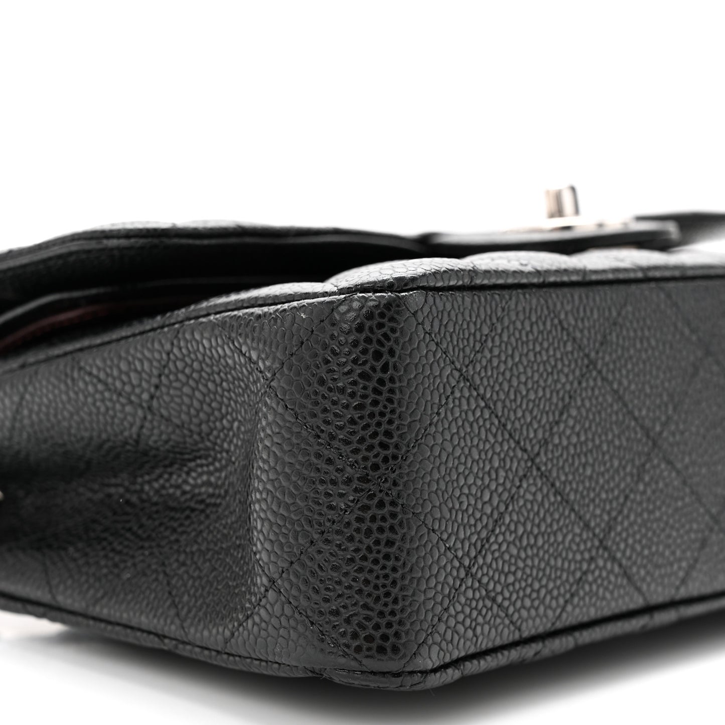 Caviar Quilted Small Double Flap Black