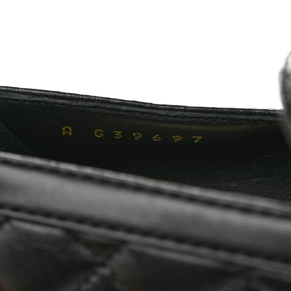 Chanel Lambskin Quilted CC Heart Loafers 36 Black 8 of 8