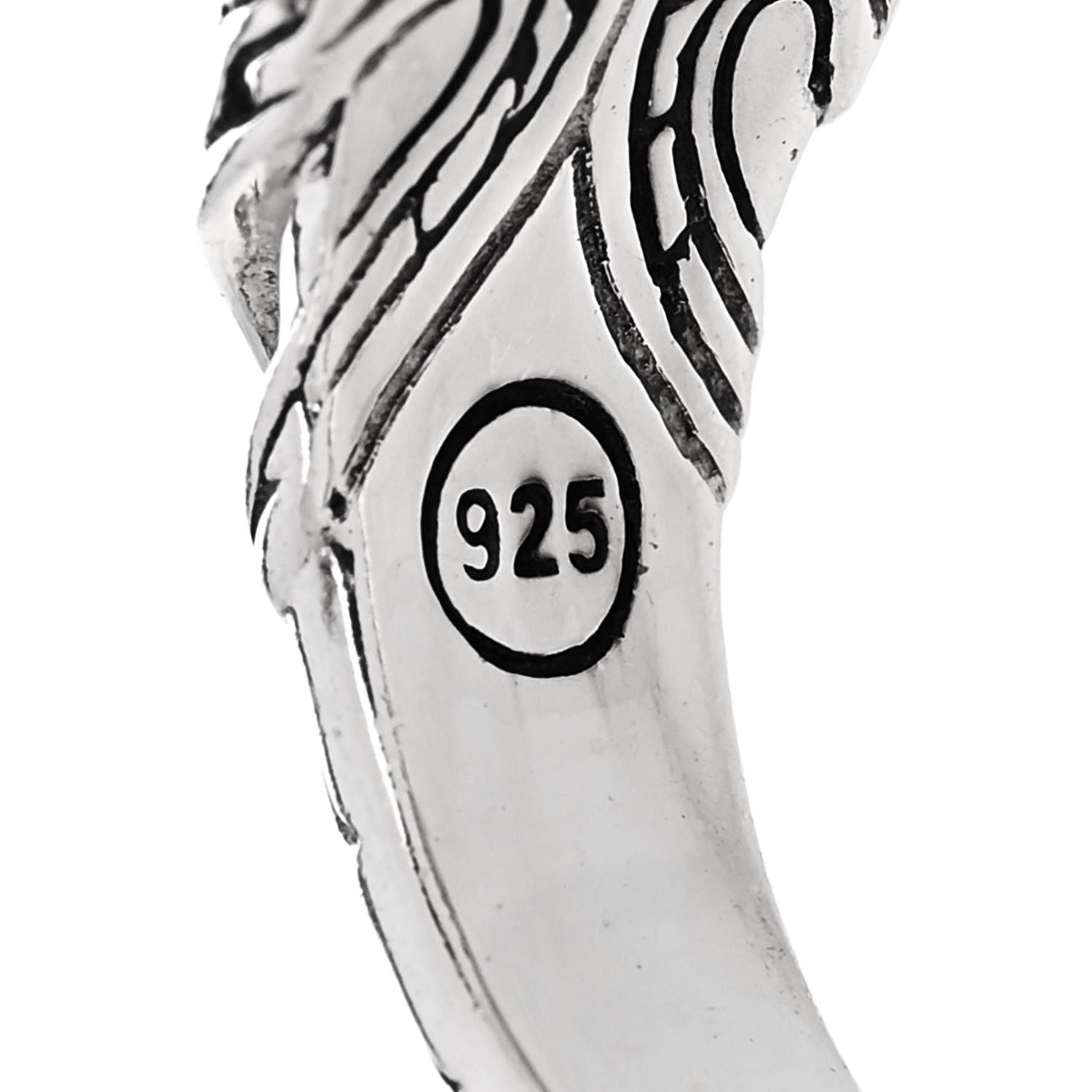John Hardy Sterling Silver Black Spinel Classic Chain Ring 54 7 6 of 6