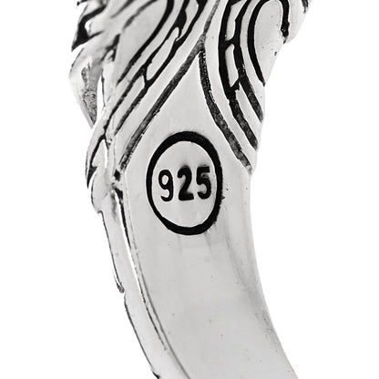 John Hardy Sterling Silver Black Spinel Classic Chain Ring 54 7 6 of 6