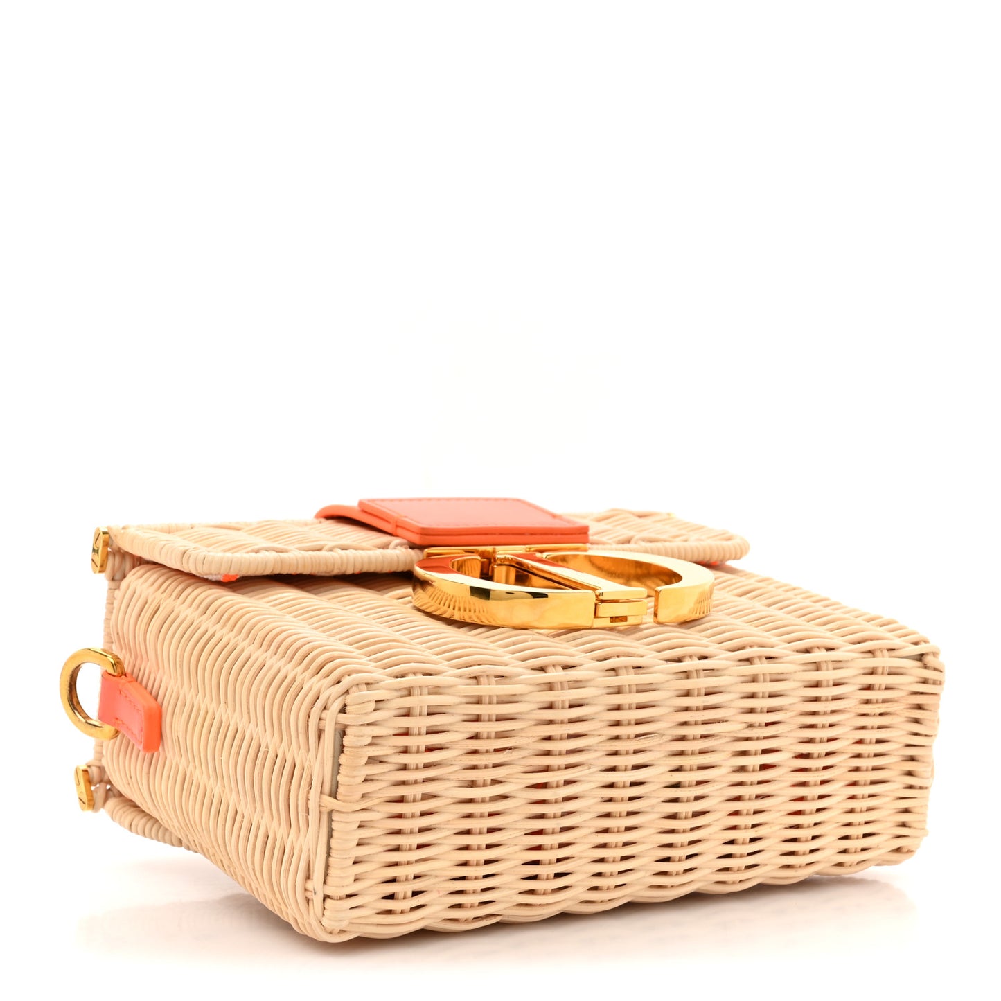 Wicker Oblique 30 Montaigne Box Bag Fluorescent Orange