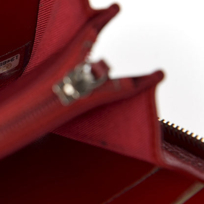 Chanel Patent Quilted Brilliant Zip Around Wallet Red 8 of 9