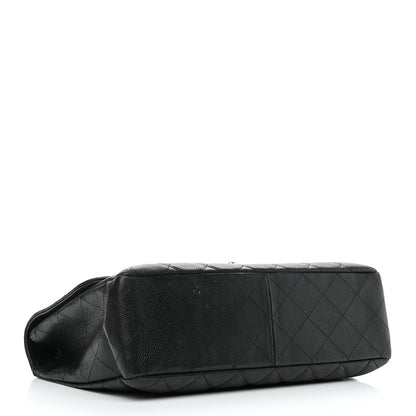 Chanel Caviar Quilted Jumbo Single Flap Black 3 of 14