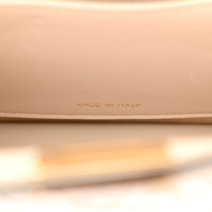 Fendi Vitello Seta Shiny Nappa Floral Embroidered Petite Peekaboo I SEE U Satchel Camelia White Ice 7 of 12