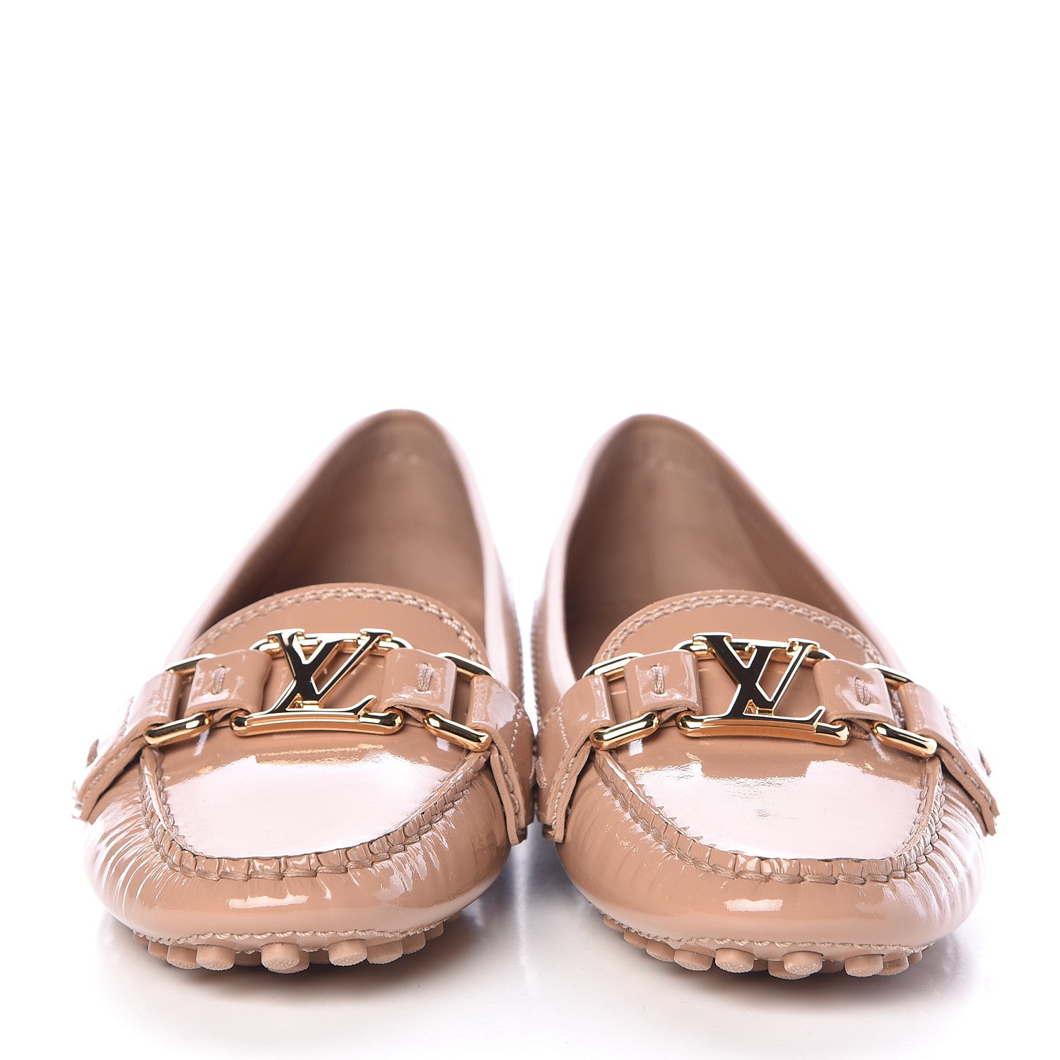 Louis Vuitton Patent Calfskin Oxford Loafers 35 Rose Velours 2 of 10