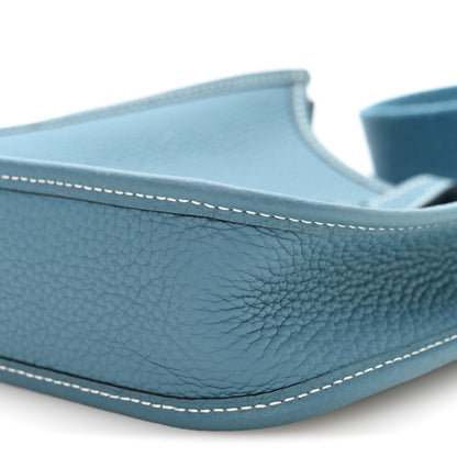 Hermes Taurillon Clemence Evelyne TPM New Blue Jean 10 of 11
